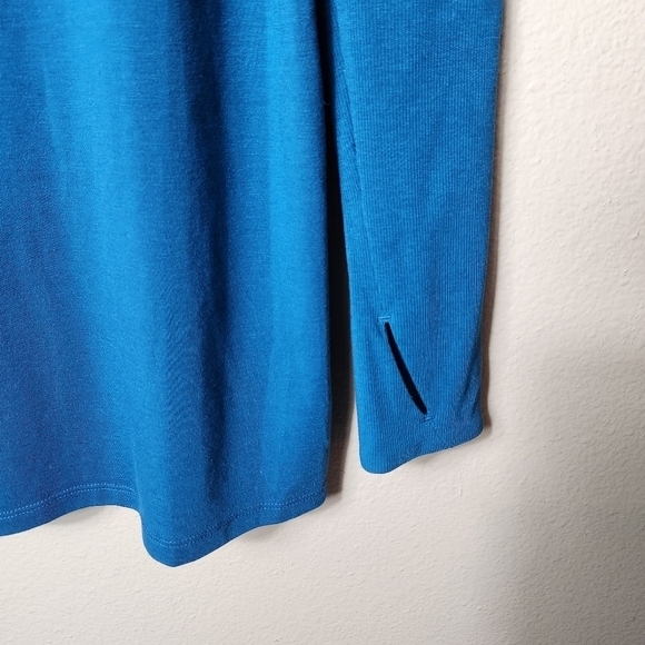 Athleta Teal Essence Cowlneck Hooded Tunic-Size S - Picture 4 of 8